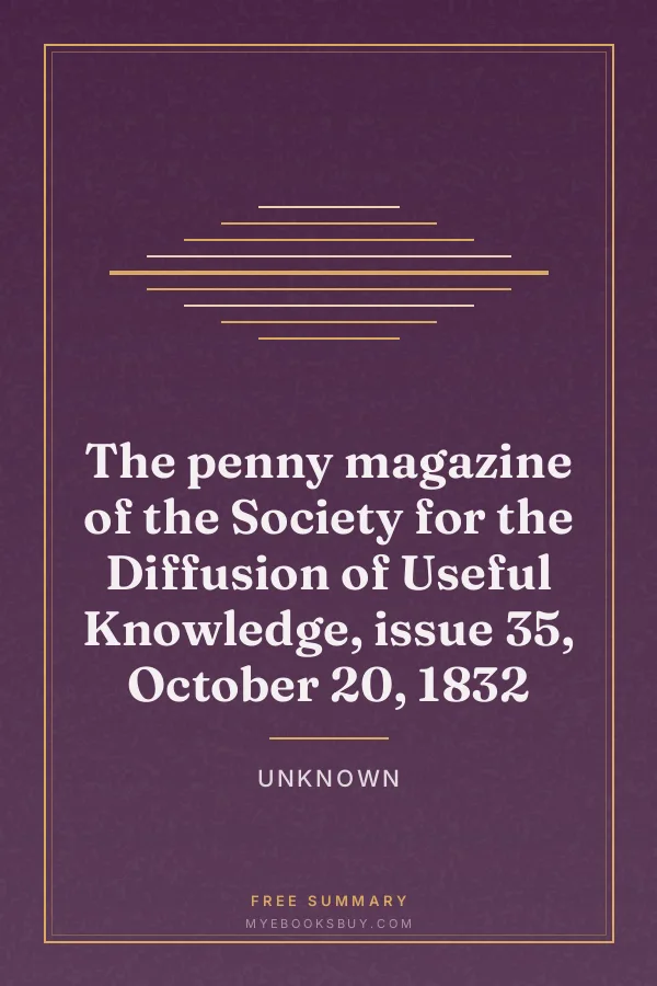 Cover of The penny magazine of the Society for the Diffusion of Useful Knowledge, issue 35, October 20, 1832