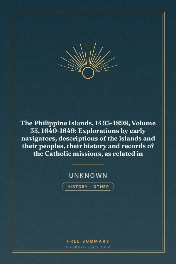 Cover of The Philippine Islands, 1493-1898, Volume 35, 1640-1649: Explorations by early navigators, descriptions of the islands and their peoples, their history and records of the Catholic missions, as related in contemporaneous books and manuscripts, showing the political, economic, commercial and religious conditions of those islands from their earliest relations with European nations to the close of the nineteenth century
