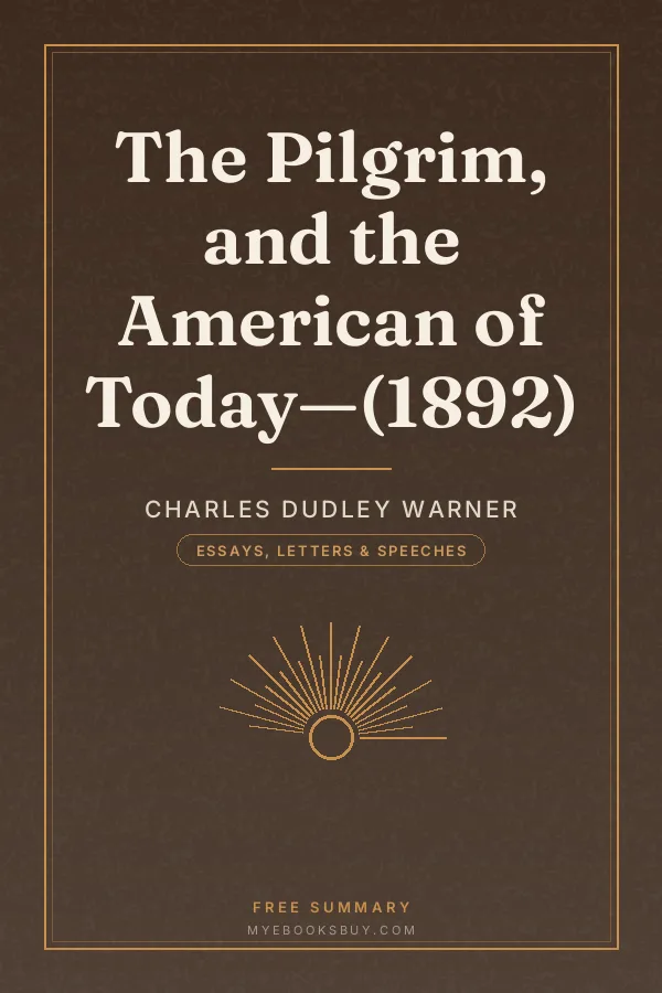 Cover of The Pilgrim, and the American of Today—(1892)