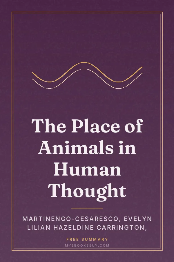 Cover of The Place of Animals in Human Thought