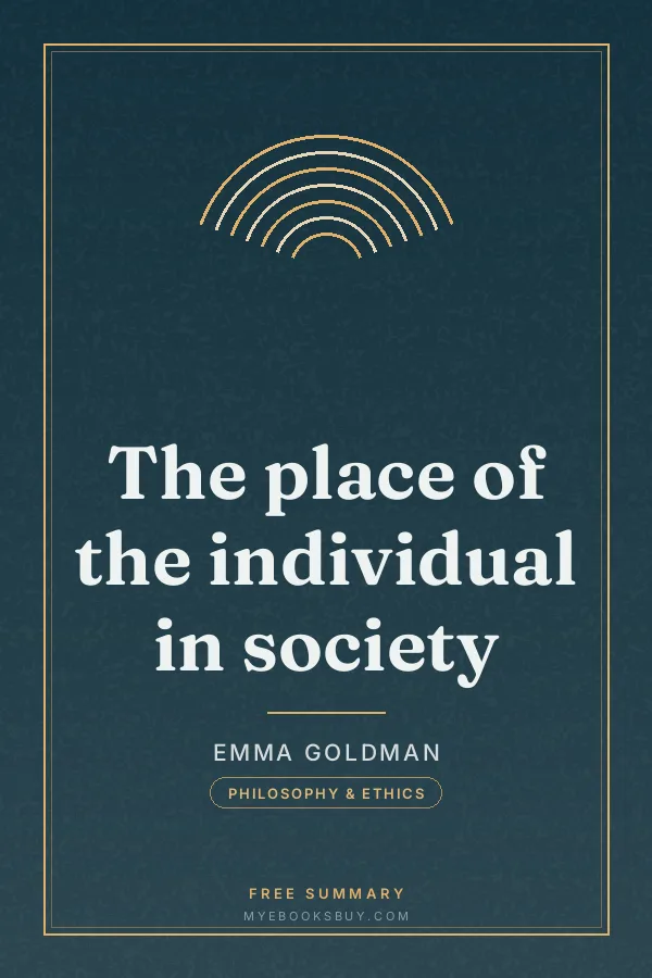 Cover of The place of the individual in society