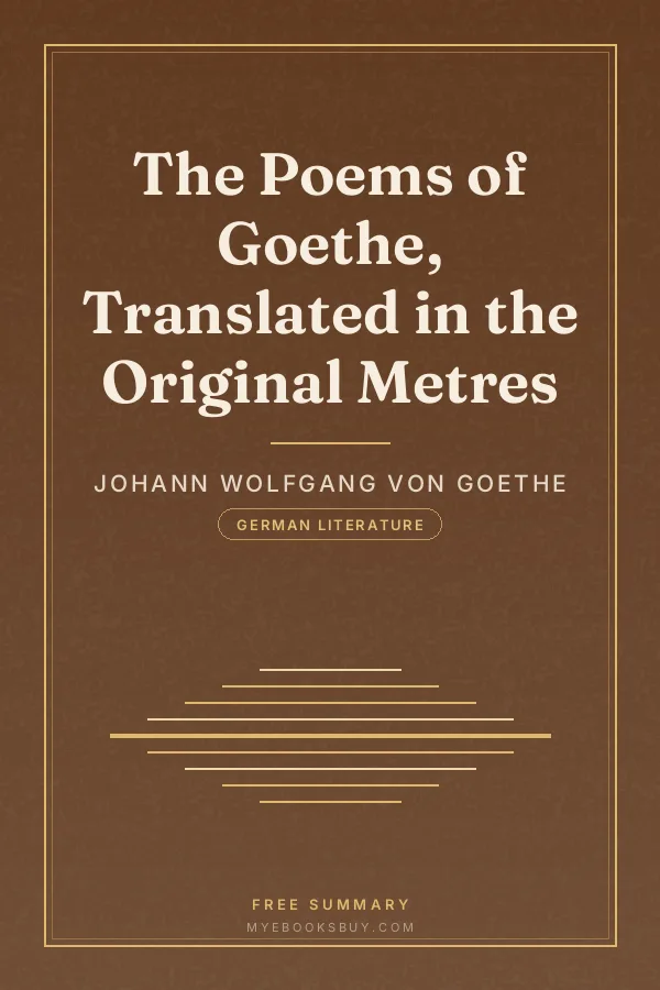 Cover of The Poems of Goethe, Translated in the Original Metres