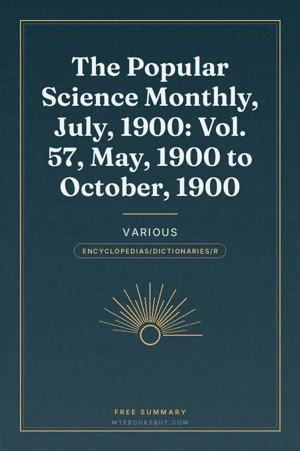 Cover of The Popular Science Monthly, July, 1900: Vol. 57, May, 1900 to October, 1900