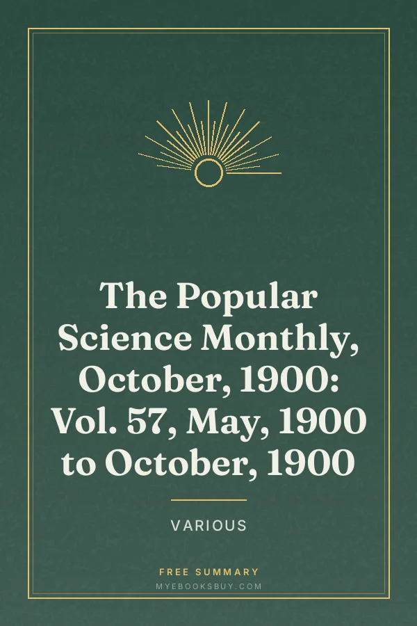 Cover of The Popular Science Monthly, October, 1900: Vol. 57, May, 1900 to October, 1900