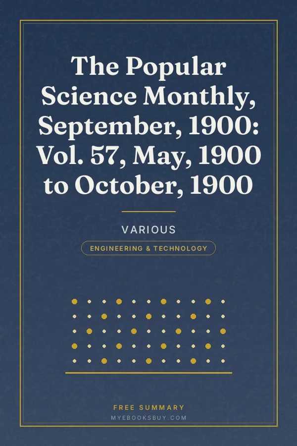 Cover of The Popular Science Monthly, September, 1900: Vol. 57, May, 1900 to October, 1900