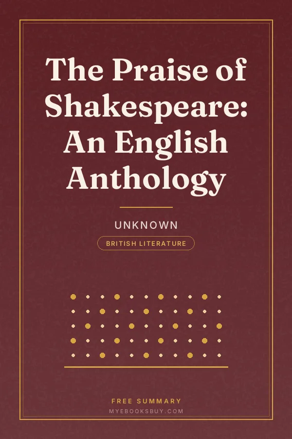 Cover of The Praise of Shakespeare: An English Anthology