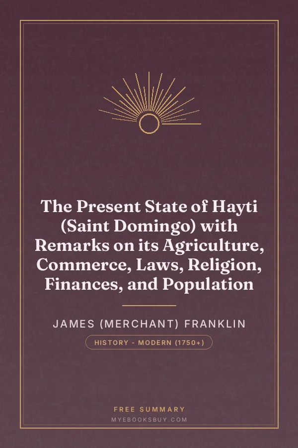 Cover of The Present State of Hayti (Saint Domingo) with Remarks on its Agriculture, Commerce, Laws, Religion, Finances, and Population