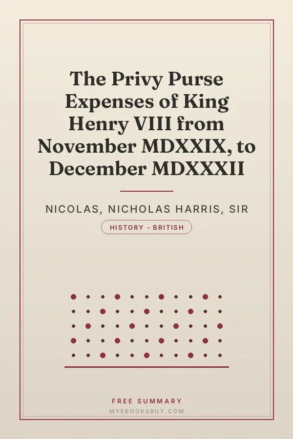 Cover of The Privy Purse Expenses of King Henry VIII from November MDXXIX, to December MDXXXII