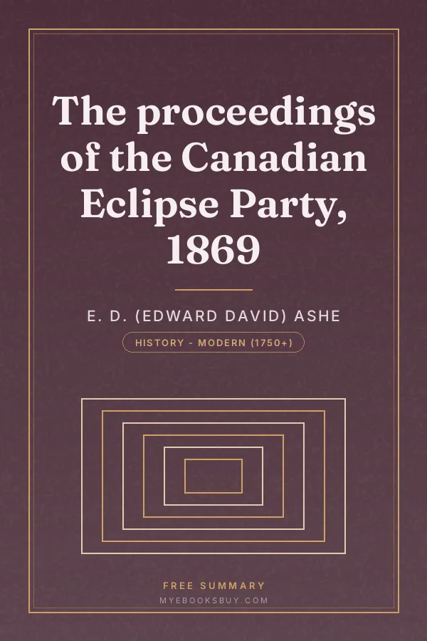 Cover of The proceedings of the Canadian Eclipse Party, 1869