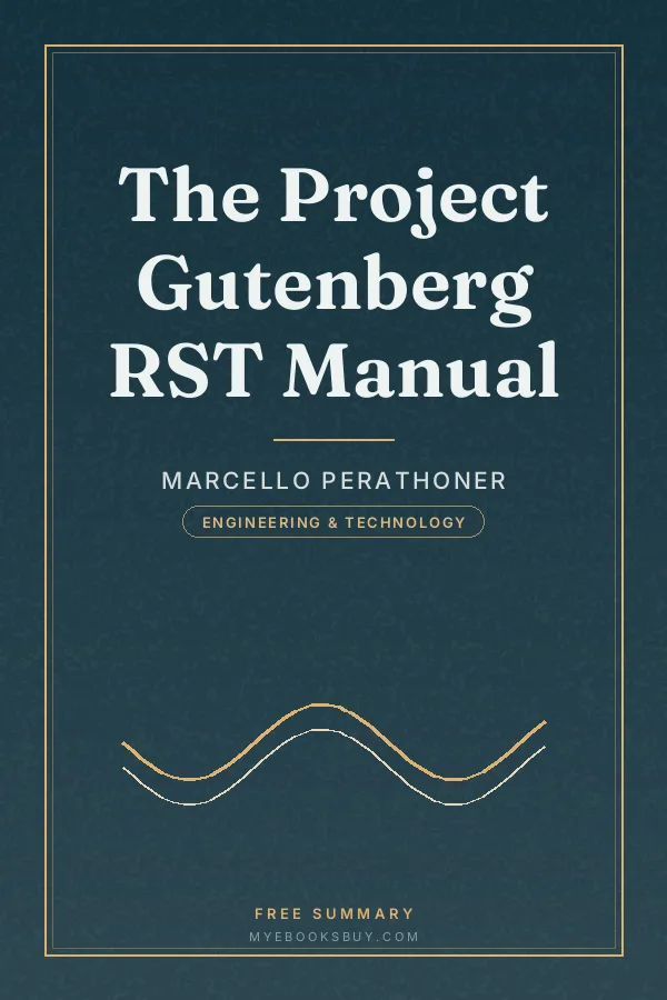 Cover of The Project Gutenberg RST Manual
