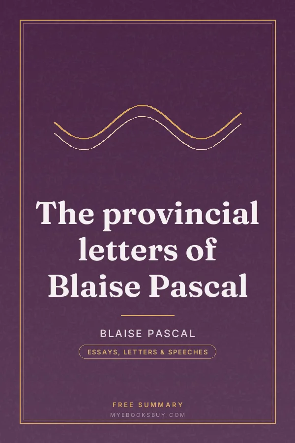 Cover of The provincial letters of Blaise Pascal