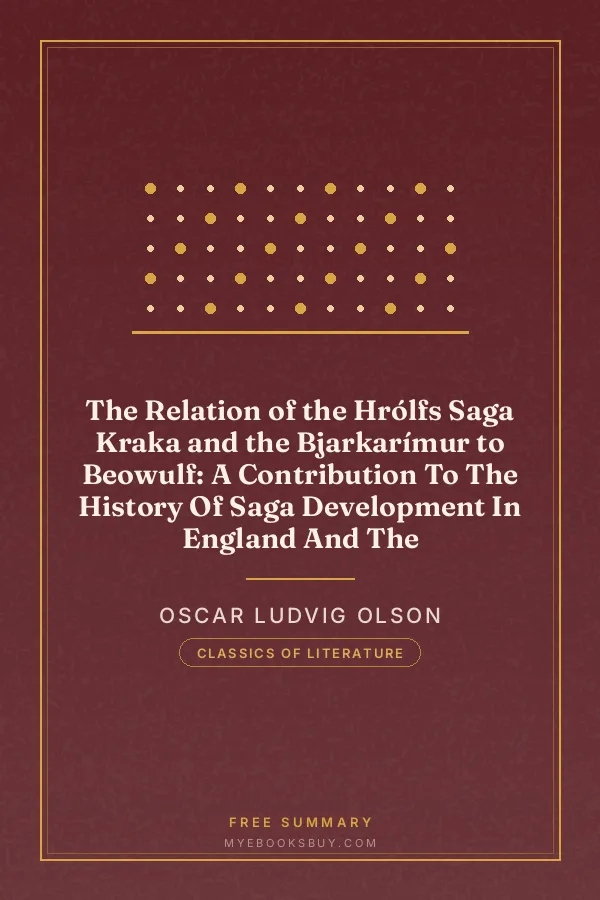 Cover of The Relation of the Hrólfs Saga Kraka and the Bjarkarímur to Beowulf: A Contribution To The History Of Saga Development In England And The