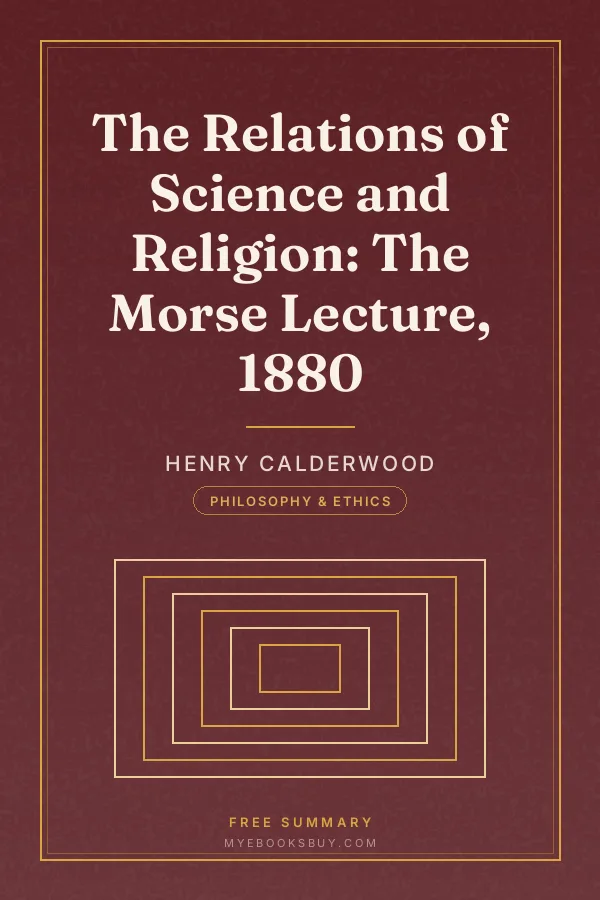 Cover of The Relations of Science and Religion: The Morse Lecture, 1880
