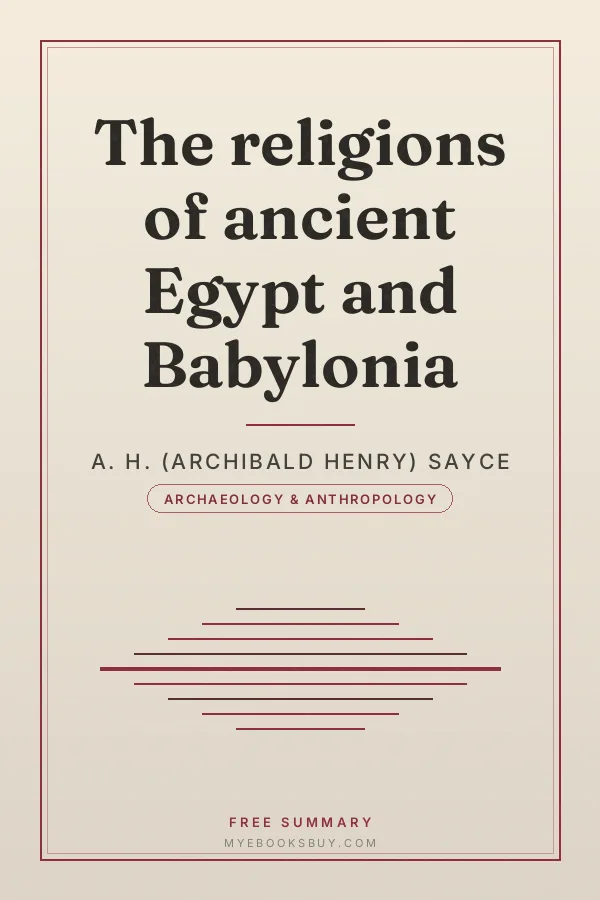 Cover of The religions of ancient Egypt and Babylonia