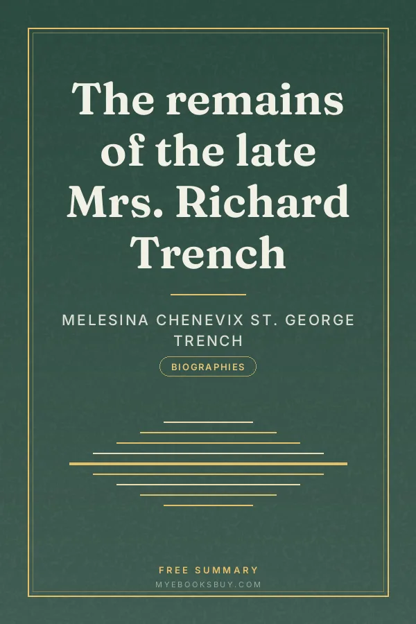 Cover of The remains of the late Mrs. Richard Trench