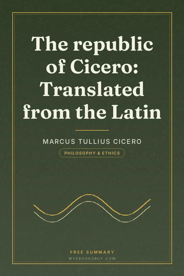 Cover of The republic of Cicero: Translated from the Latin