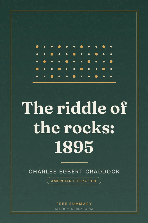 Cover of The riddle of the rocks: 1895