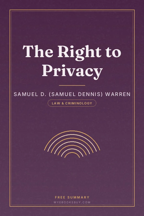 Cover of The Right to Privacy