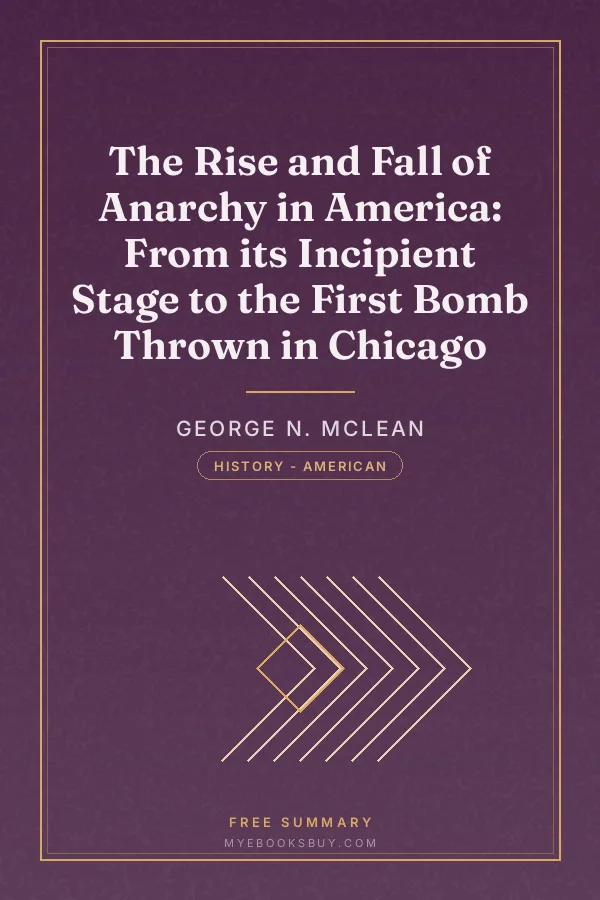 Cover of The Rise and Fall of Anarchy in America: From its Incipient Stage to the First Bomb Thrown in Chicago