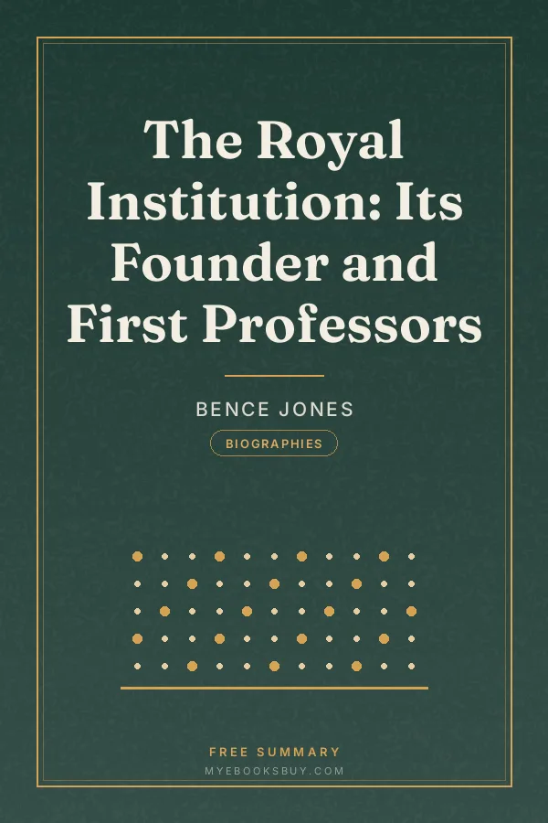Cover of The Royal Institution: Its Founder and First Professors