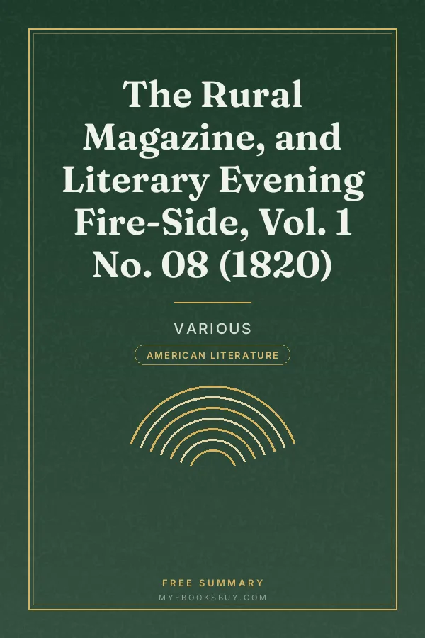 Cover of The Rural Magazine, and Literary Evening Fire-Side, Vol. 1 No. 08 (1820)