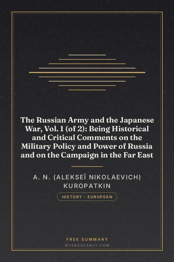 Cover of The Russian Army and the Japanese War, Vol. 1 (of 2): Being Historical and Critical Comments on the Military Policy and Power of Russia and on the Campaign in the Far East