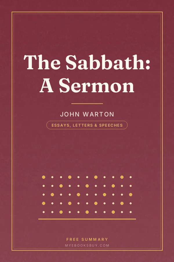Cover of The Sabbath: A Sermon