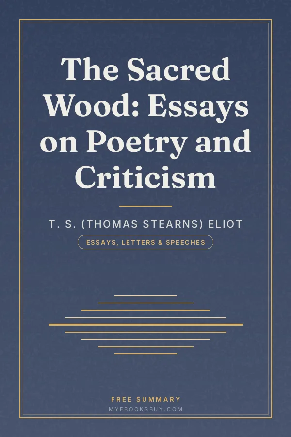 Cover of The Sacred Wood: Essays on Poetry and Criticism