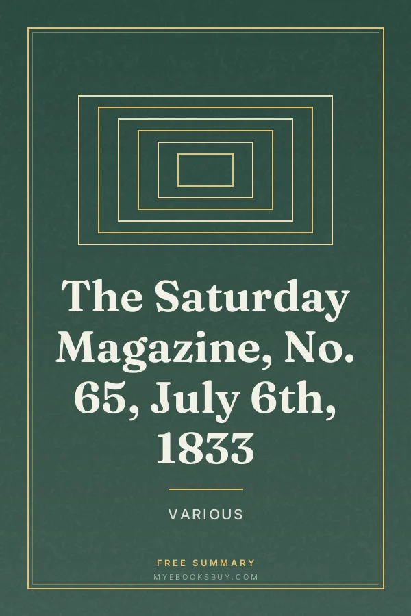 Cover of The Saturday Magazine, No. 65, July 6th, 1833