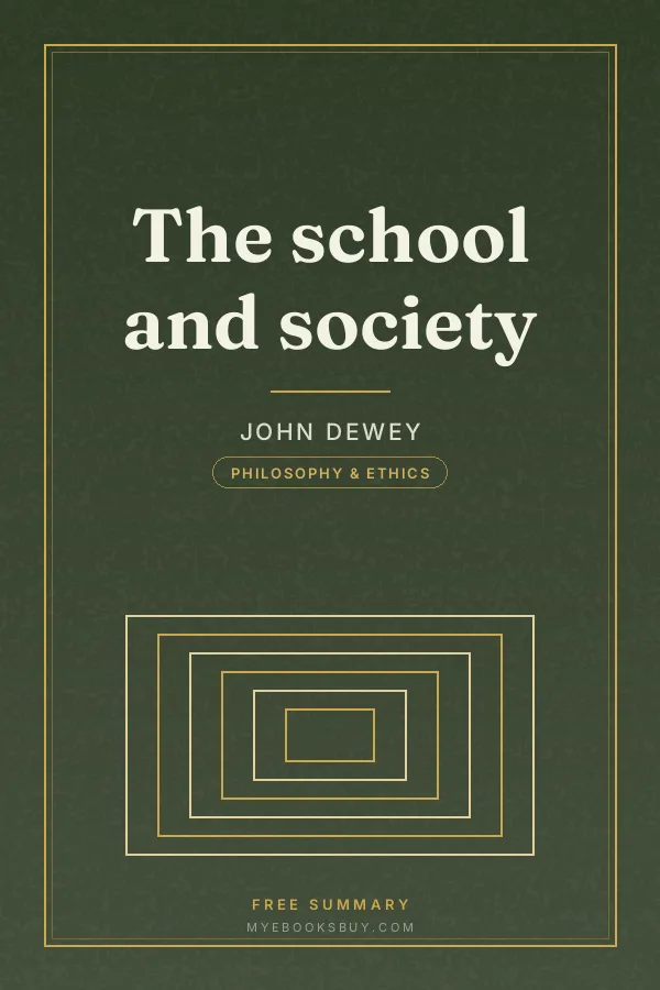 Cover of The school and society
