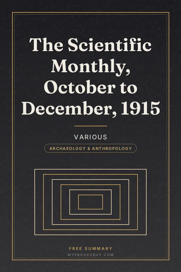 Cover of The Scientific Monthly, October to December, 1915
