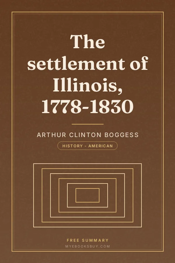 Cover of The settlement of Illinois, 1778-1830