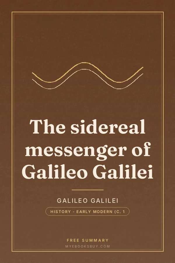 Cover of The sidereal messenger of Galileo Galilei