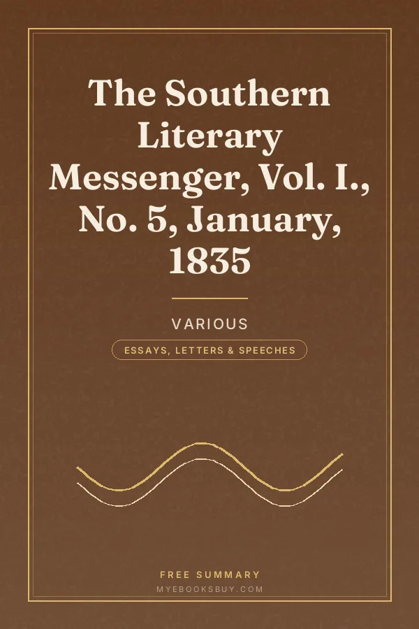 Cover of The Southern Literary Messenger, Vol. I., No. 5, January, 1835