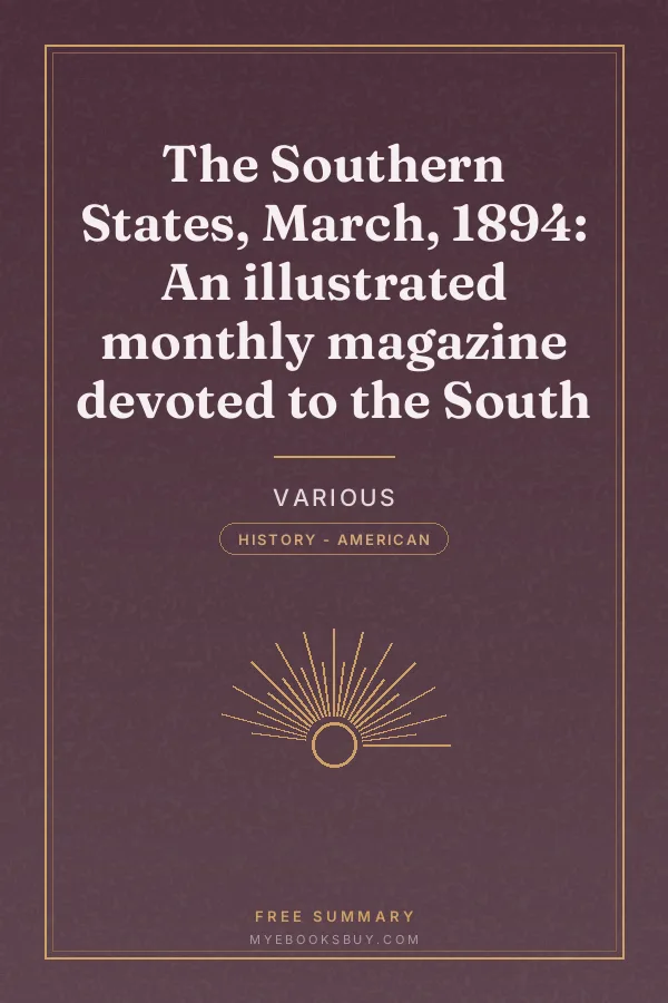 Cover of The Southern States, March, 1894: An illustrated monthly magazine devoted to the South