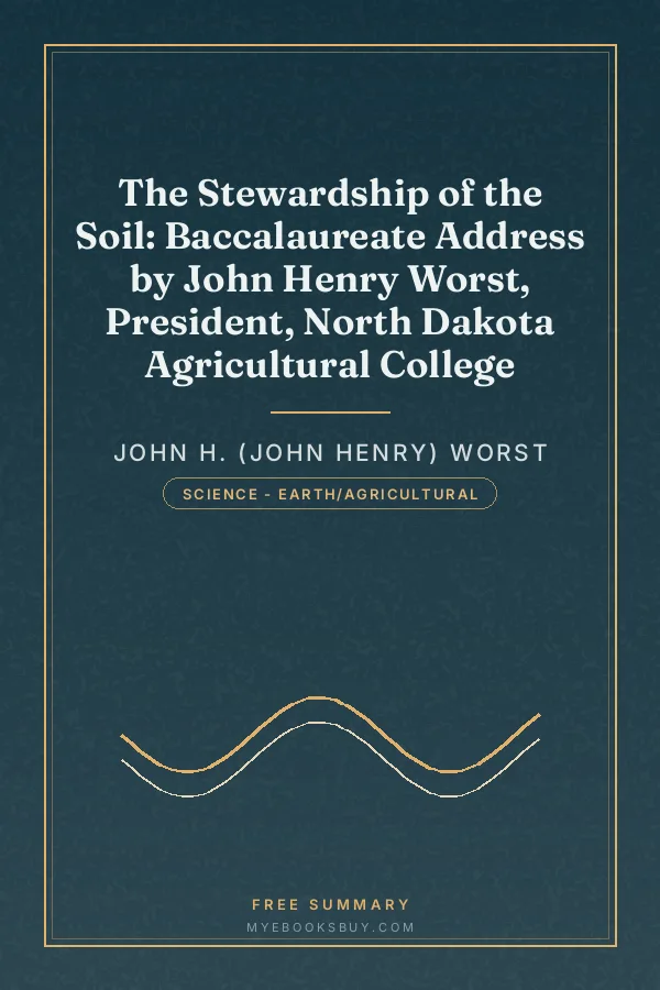 Cover of The Stewardship of the Soil: Baccalaureate Address by John Henry Worst, President, North Dakota Agricultural College