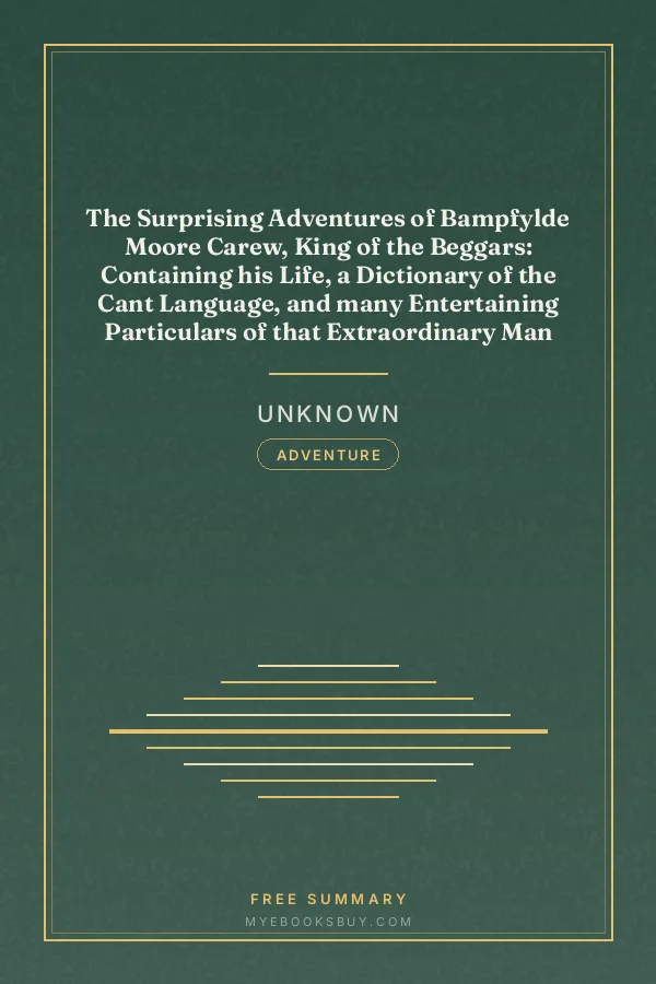 Cover of The Surprising Adventures of Bampfylde Moore Carew, King of the Beggars: Containing his Life, a Dictionary of the Cant Language, and many Entertaining Particulars of that Extraordinary Man