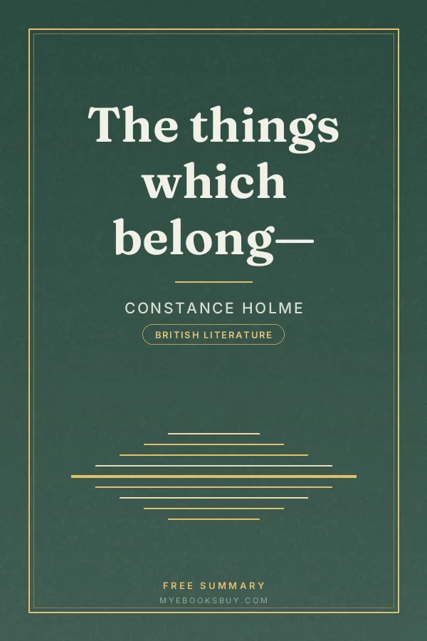 Cover of The things which belong—