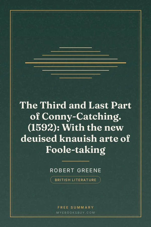 Cover of The Third and Last Part of Conny-Catching. (1592): With the new deuised knauish arte of Foole-taking