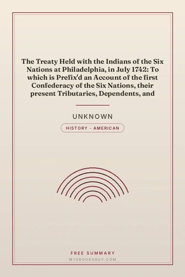 Cover of The Treaty Held with the Indians of the Six Nations at Philadelphia, in July 1742: To which is Prefix'd an Account of the first Confederacy of the Six Nations, their present Tributaries, Dependents, and Allies