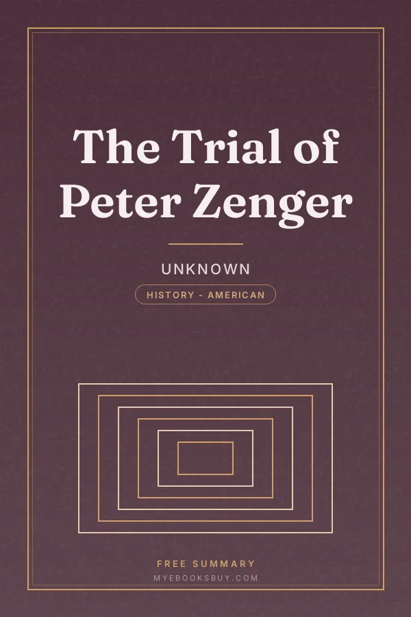 Cover of The Trial of Peter Zenger