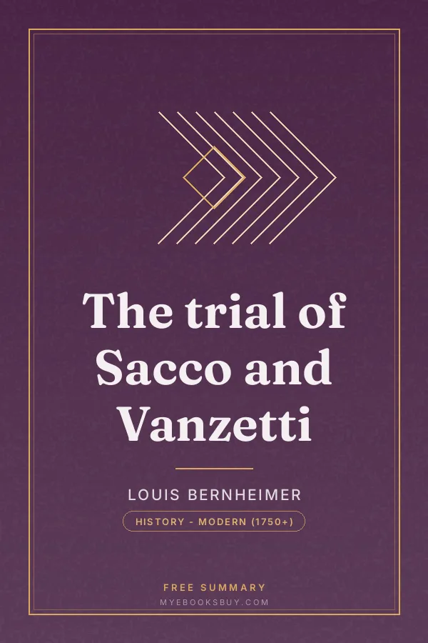 Cover of The trial of Sacco and Vanzetti