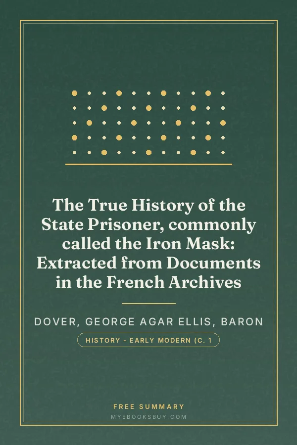 Cover of The True History of the State Prisoner, commonly called the Iron Mask: Extracted from Documents in the French Archives