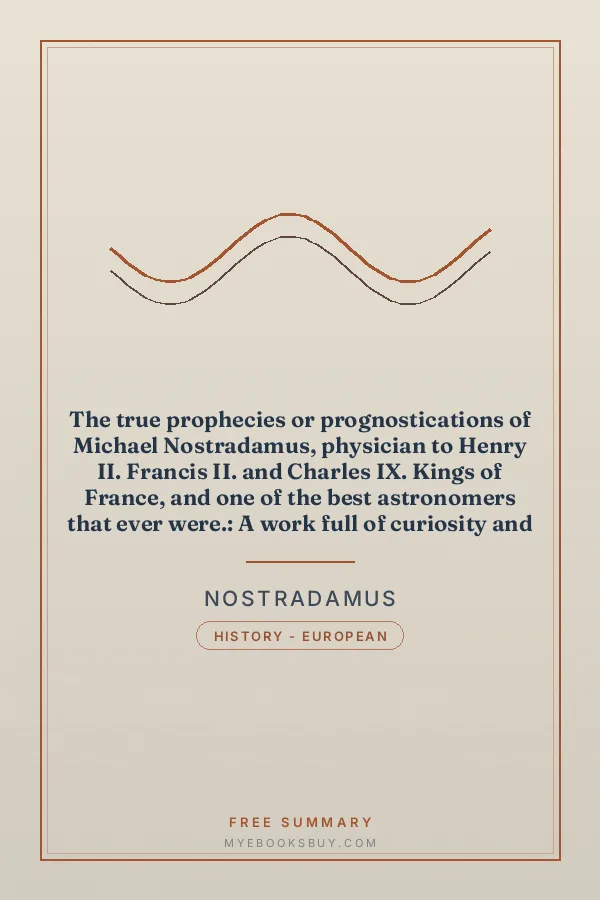 Cover of The true prophecies or prognostications of Michael Nostradamus, physician to Henry II. Francis II. and Charles IX. Kings of France, and one of the best astronomers that ever were.: A work full of curiosity and learning. Translated and commented by Theophilus de Garencieres, Doctor in Physick Colleg. Lond