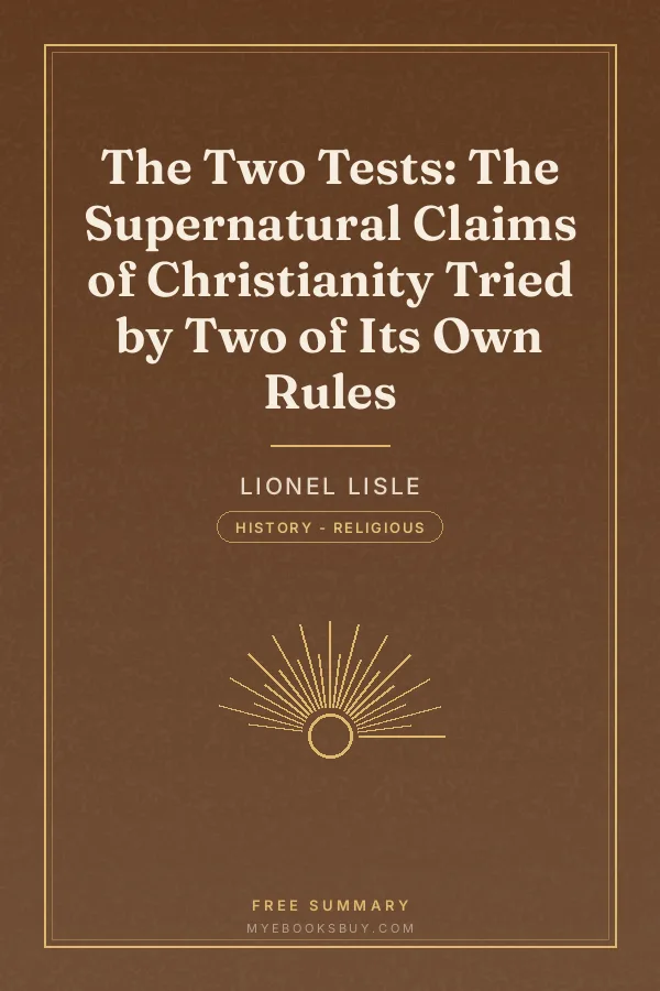 Cover of The Two Tests: The Supernatural Claims of Christianity Tried by Two of Its Own Rules