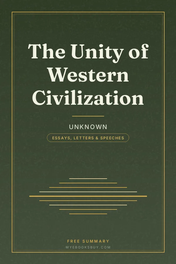 Cover of The Unity of Western Civilization
