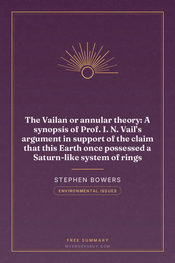 Cover of The Vailan or annular theory: A synopsis of Prof. I. N. Vail's argument in support of the claim that this Earth once possessed a Saturn-like system of rings