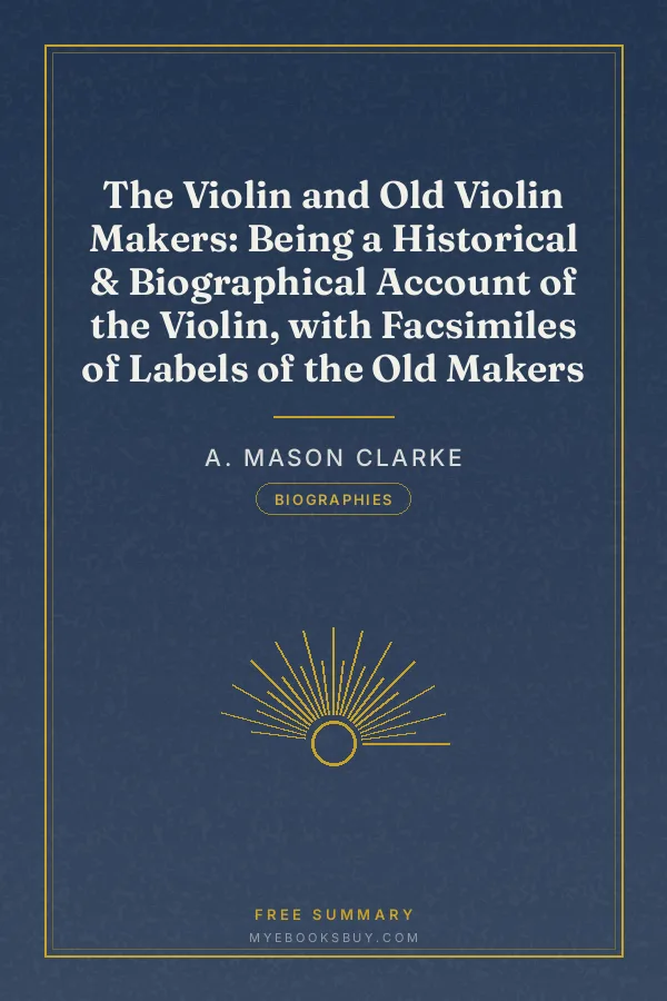 Cover of The Violin and Old Violin Makers: Being a Historical & Biographical Account of the Violin, with Facsimiles of Labels of the Old Makers