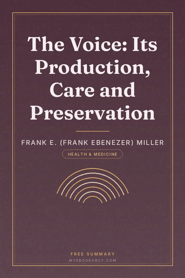 Cover of The Voice: Its Production, Care and Preservation