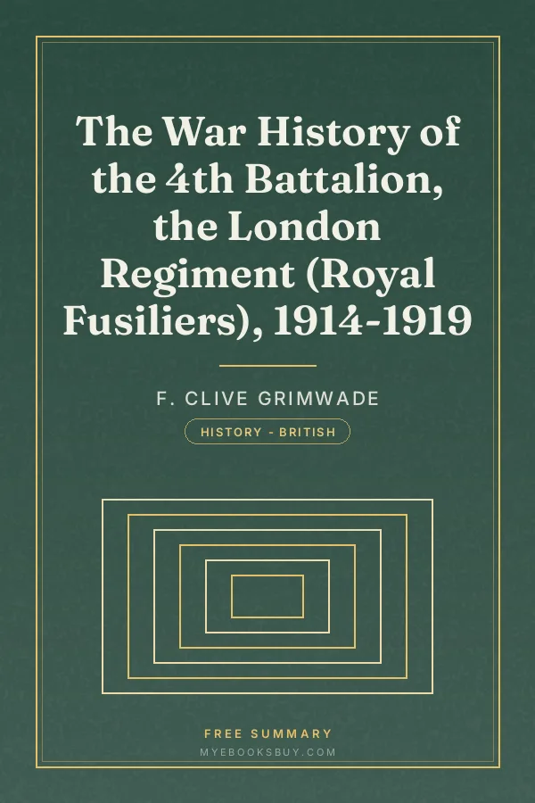 Cover of The War History of the 4th Battalion, the London Regiment (Royal Fusiliers), 1914-1919